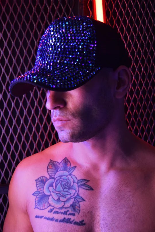 BREEDWELL HAT SPARK TRUCKER CAP SPARKLES FASHION BLUE - SexyMenUnderwear.com