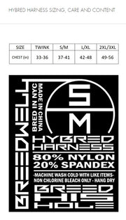 BREEDWELL Hybred Body Harness Adjustable Front Straps Double O-Rings Neon Green - SexyMenUnderwear.com