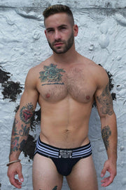 BREEDWELL Jock CUMDUMP Old-School Woven Jockstrap Classic Black 6 - SexyMenUnderwear.com