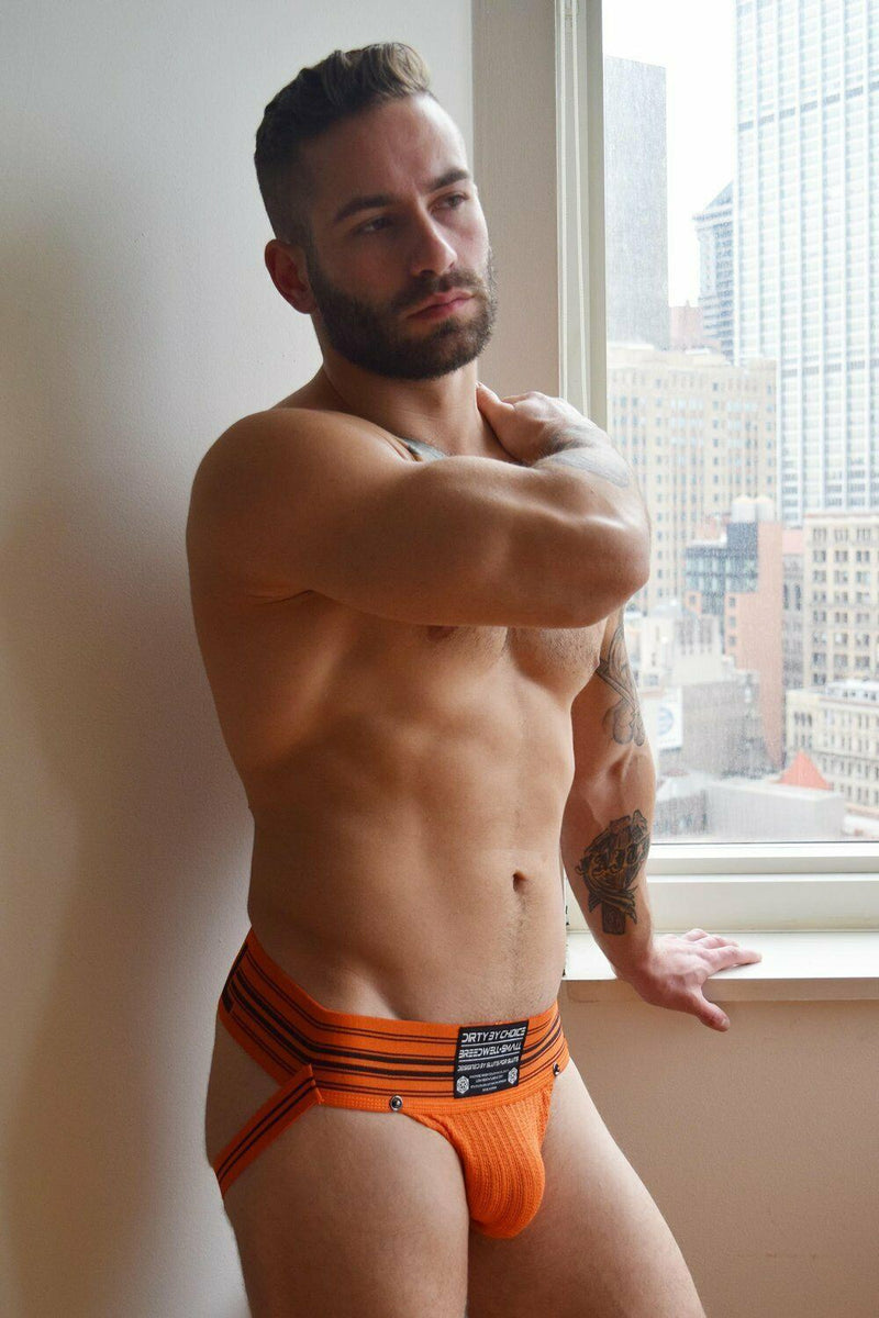 BREEDWELL Jock Old-School Woven Jockstrap CUMDUMP Classic Orange 4 - SexyMenUnderwear.com