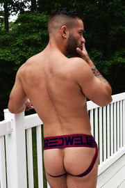 BREEDWELL Jocks CUMDUMP Old-School Classic Woven Jockstrap Burgundy 8 - SexyMenUnderwear.com