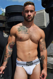 BREEDWELL Jocks CUMDUMP Old-School Woven Jockstrap Classic White 6 - SexyMenUnderwear.com