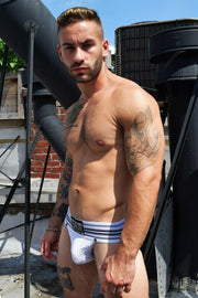 BREEDWELL Jocks CUMDUMP Old-School Woven Jockstrap Classic White 6 - SexyMenUnderwear.com