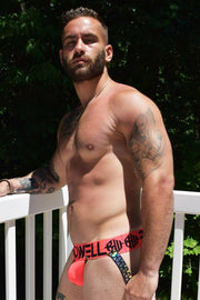 BREEDWELL Jocks Prism Blacklight Reflective Elastic Jockstraps Orange Neon 11 - SexyMenUnderwear.com