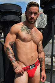 BREEDWELL Jockstrap CUMDUMP Old-School Classic Woven Jock Red 3 - SexyMenUnderwear.com