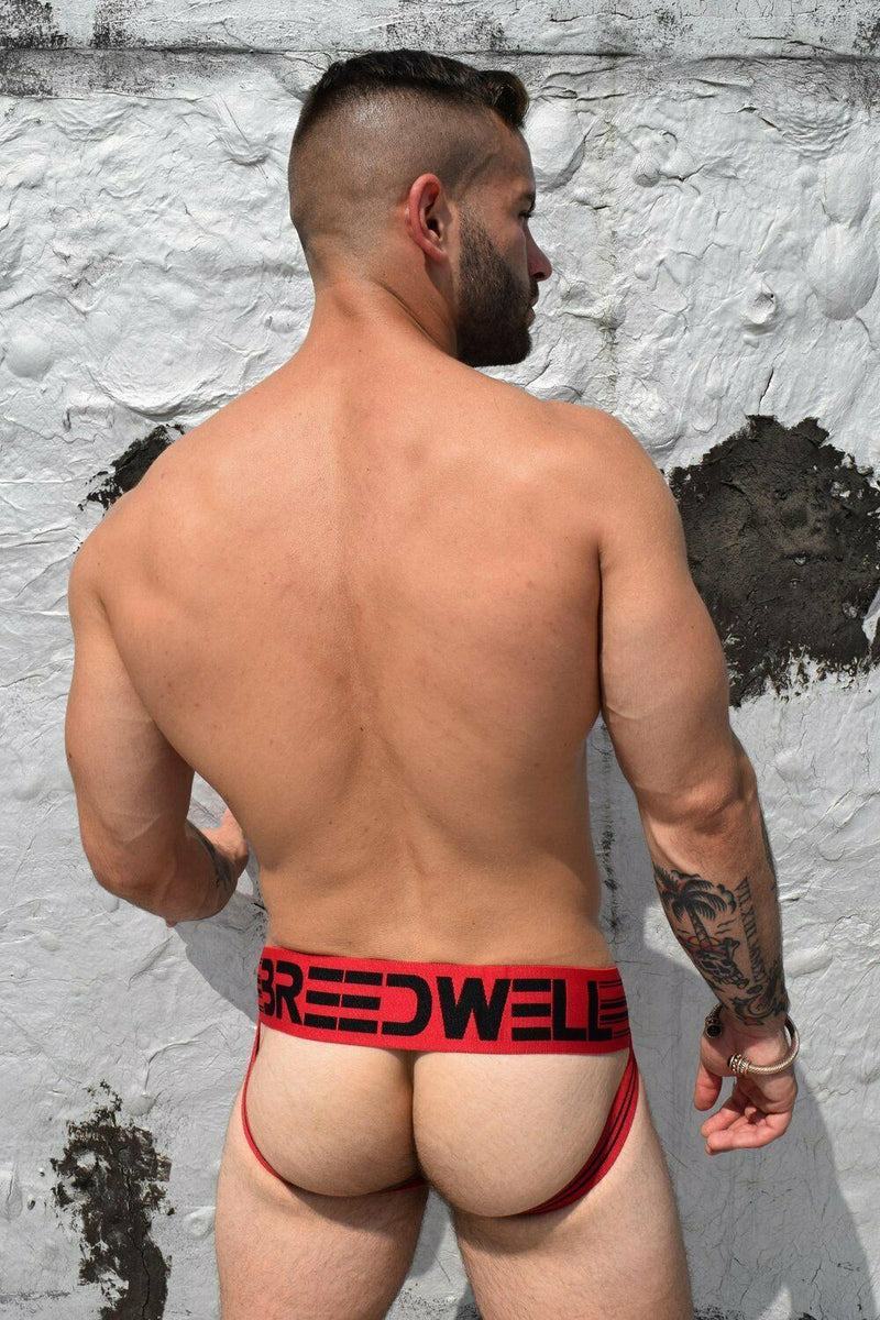 BREEDWELL Jockstrap CUMDUMP Old-School Classic Woven Jock Red 3 - SexyMenUnderwear.com