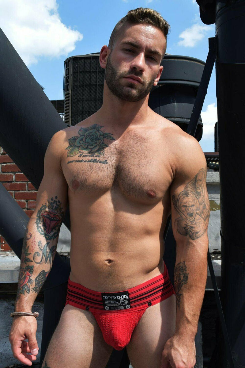 BREEDWELL Jockstrap CUMDUMP Old-School Classic Woven Jock Red 3 - SexyMenUnderwear.com