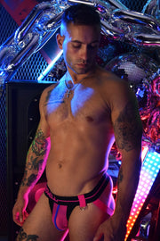 BREEDWELL Jockstrap TROJAN Collection Sexy Sheer Mesh Jock D-Ring Pink 16 - SexyMenUnderwear.com