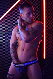 BREEDWELL Mesh Jock EXPOSER High-End Sexy Sheer Jockstrap Blue 1 - SexyMenUnderwear.com