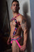 BREEDWELL Reflector Jock With Two D-Rings & Foil Stripe Knitted Neon Pink - SexyMenUnderwear.com