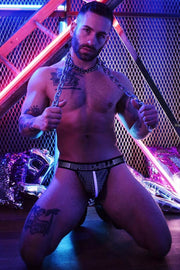 BREEDWELL Sexy Jock Manhole Collection Laser Cut Pouch Jockstrap White 18 - SexyMenUnderwear.com
