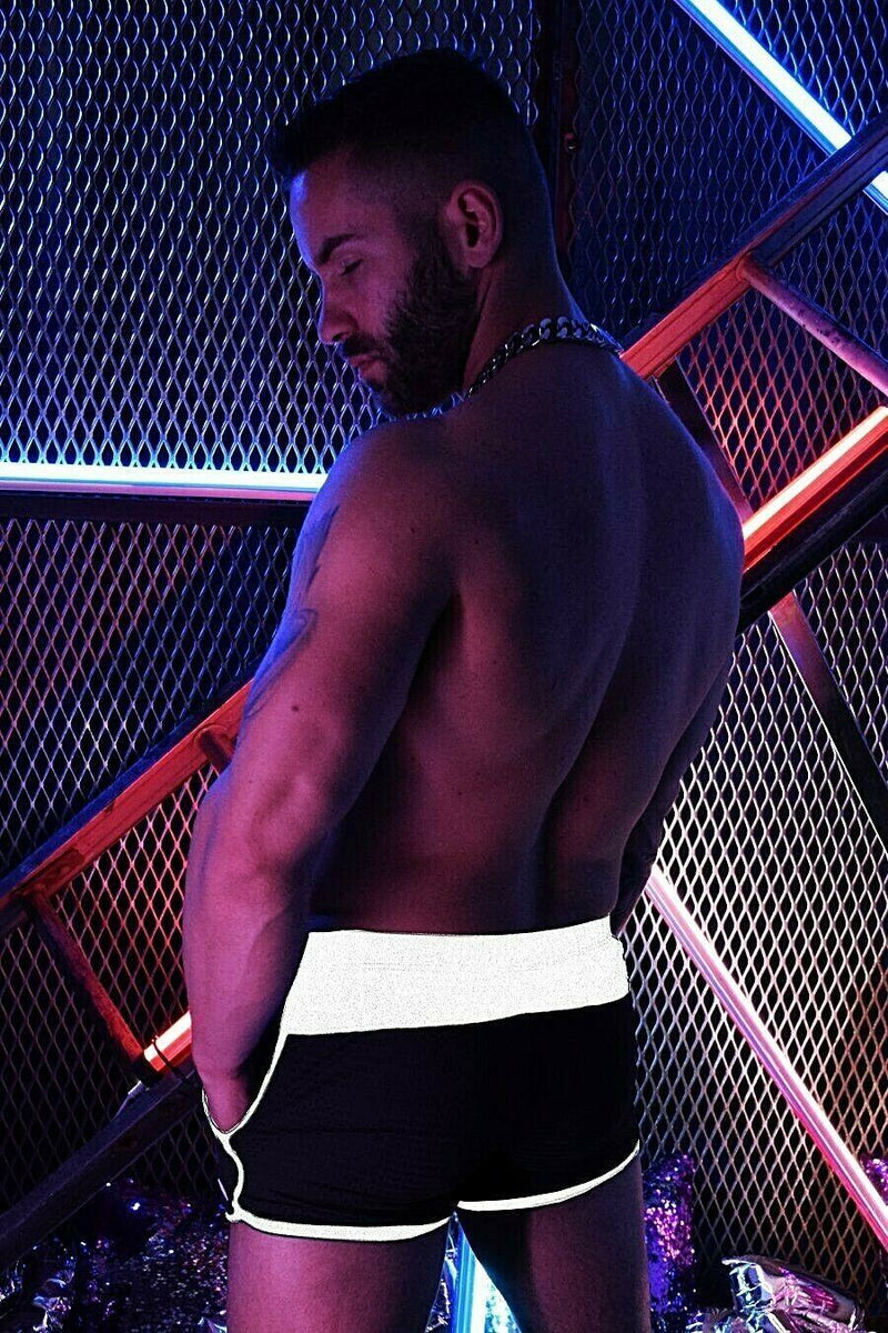 BREEDWELL Short Remix Cruiser Circuit Inside Hidden Pocket Short Black 26 - SexyMenUnderwear.com