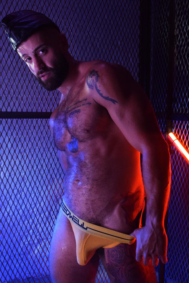 BREEDWELL Trade Jock Simple and Stylish Jockstrap Yellow 28 - SexyMenUnderwear.com