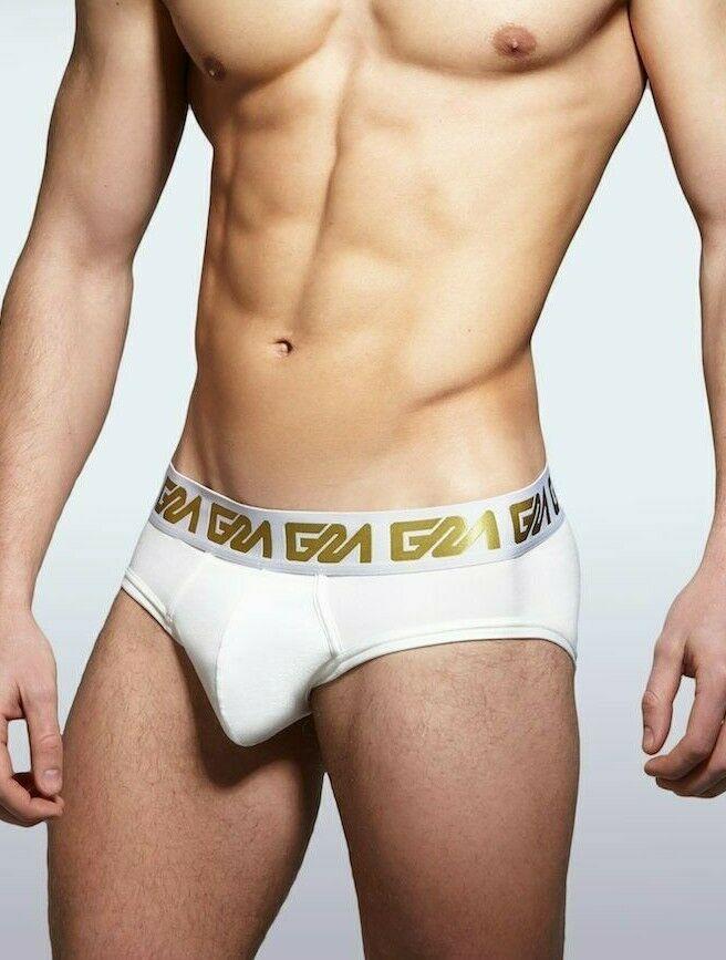 Brief GARCON MODEL San Marco Briefs Double-Ply White & Gold 6 - SexyMenUnderwear.com