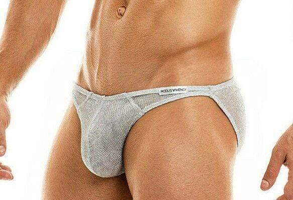 Brief Modus Vivendi Underwear Low Cut Brief Armor Metallic Silver 01013 63 - SexyMenUnderwear.com