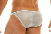 Brief Modus Vivendi Underwear Low Cut Brief Armor Metallic Silver 01013 63 - SexyMenUnderwear.com
