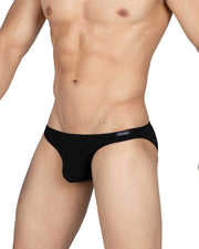 Brief Private Structure Desire Glaze Soft Nylon Tanga Briefs Black 4026 6 - SexyMenUnderwear.com