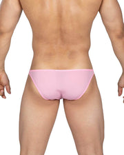 Brief Private Structure Desire Glaze Soft Nylon Tanga Briefs Pink 4026 6 - SexyMenUnderwear.com