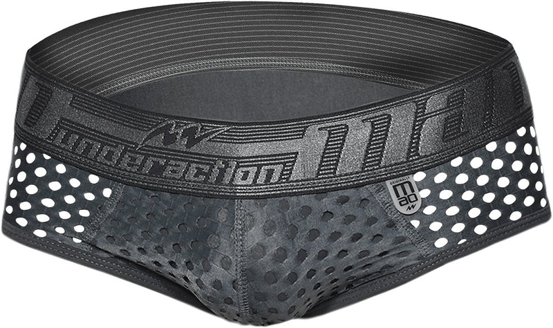 Briefs MAO Sports DOT Line Mesh Brief Burgundy Gray 13612 9 - SexyMenUnderwear.com