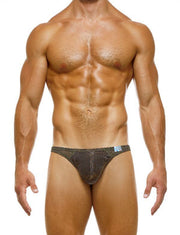 Briefs Modus Vivendi Knight Low-Cut Brief Combo Shiny Snake Print Khaki 05213 41 - SexyMenUnderwear.com