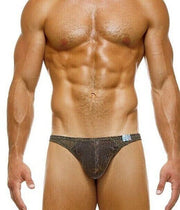 Briefs Modus Vivendi Knight Low-Cut Brief Combo Shiny Snake Print Khaki 05213 41 - SexyMenUnderwear.com