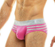 Briefs Modus Vivendi POP Melange Perforated Mesh Brief Fushia 07014 68 - SexyMenUnderwear.com