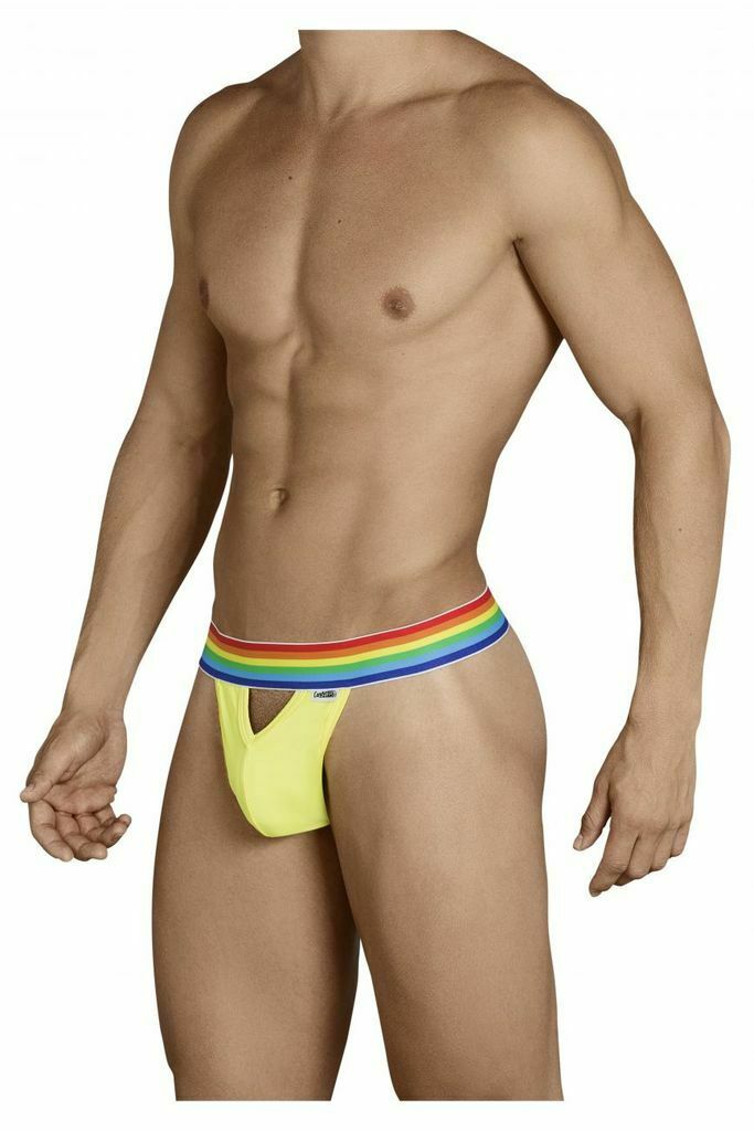 CandyMan Mens Thongs MicroFiber Roupa Interior Masculina Yellow 99388 2 - SexyMenUnderwear.com