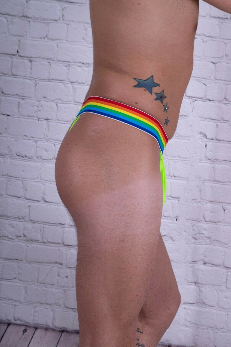 CandyMan Mens Thongs MicroFiber Sous Vetement Pour Homme Hot Green 99388 1 - SexyMenUnderwear.com