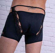CandyMan Mens Underwear Boxer Briefs Black 99333 5 - SexyMenUnderwear.com