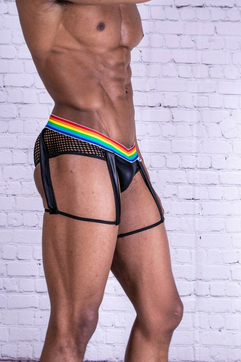 CandyMan Mens Underwear Male Lingerie Mens Brief Interest Black 99375 4 - SexyMenUnderwear.com