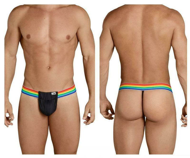 CandyMan Mens Underwear Thongs For Men Microfiber Very Smooth Black 99374 2 - SexyMenUnderwear.com