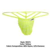 CANDYMAN Thongs Male Lingerie Mens Strings Yellow 99371 5 - SexyMenUnderwear.com