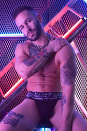 Classic Jock BREEDWELL Jockstrap New School Woven Fabric Soft Pouch Camo-Black 8 - SexyMenUnderwear.com