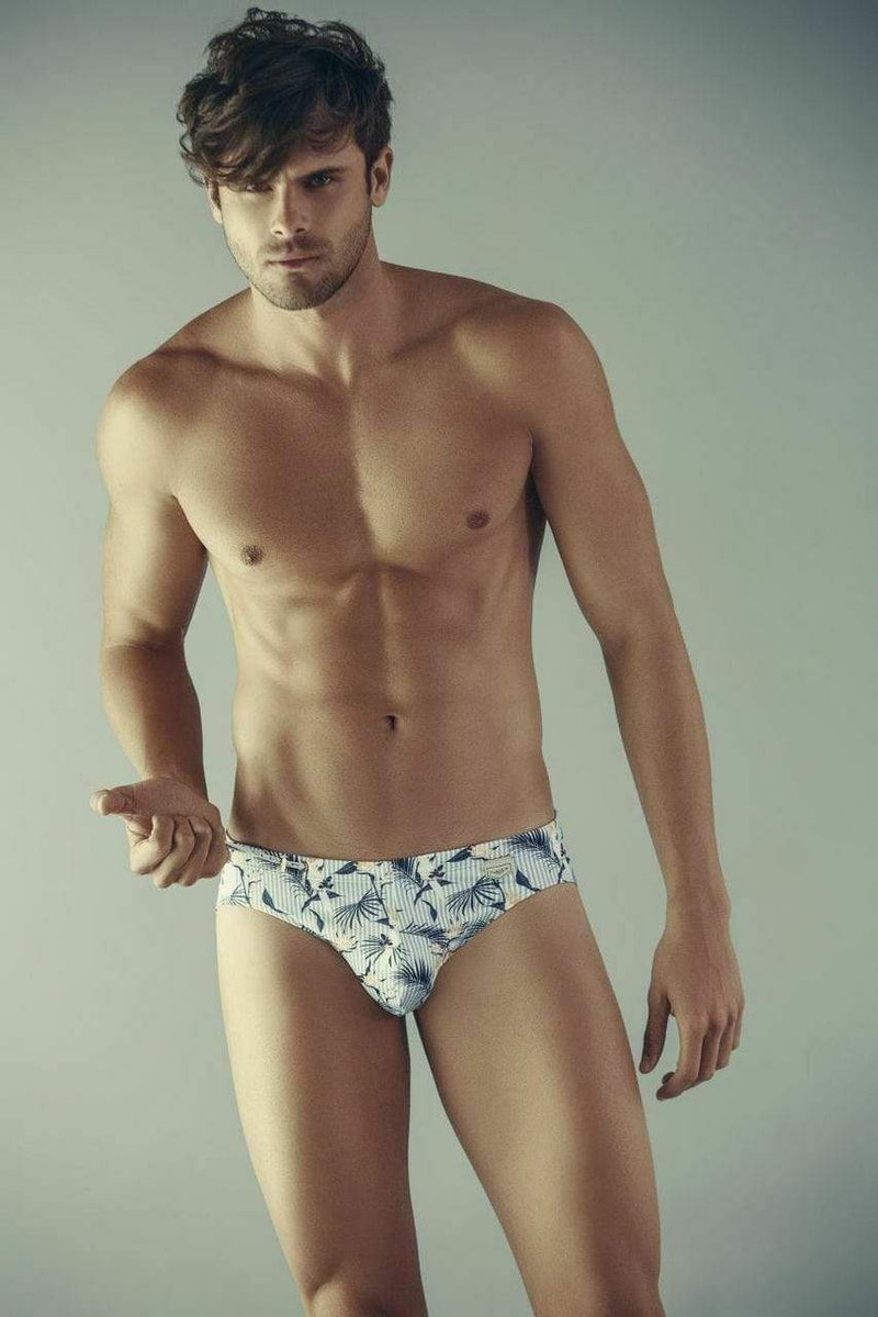 Clever Cockatoos Mens Swimsuits Top Quality Swimwear Swim-Brief Blue 0681 7 - SexyMenUnderwear.com