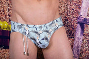 Clever Swimwear Cockatoos Swimsuit Swim Brief 0681 4 - SexyMenUnderwear.com