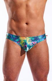 COCKSOX Drawstring Swim-Brief Supportive Pouch Swimwear Florida Keys CX04PR 21 - SexyMenUnderwear.com