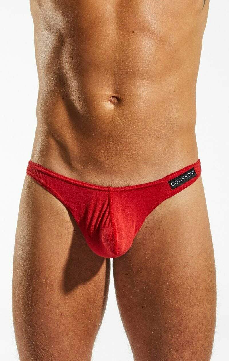 CockSox Thong Enhancer Pouch Modal Tangas SHEER Red CX05NG 12 - SexyMenUnderwear.com