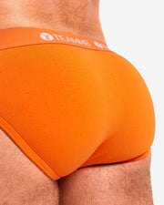 Cotton Briefs TEAMM8 Super Low Rise Brief Unbeatable Comfort Flame Orange 1 - SexyMenUnderwear.com