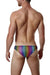 Doreanse Bikini Disco Briefs Low-Rise & Lean Cut Brief In Rainbow 1373 - SexyMenUnderwear.com
