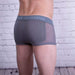 DOREANSE Mens Boxer brief sexy side mesh fabric Grey 1705 13 - SexyMenUnderwear.com