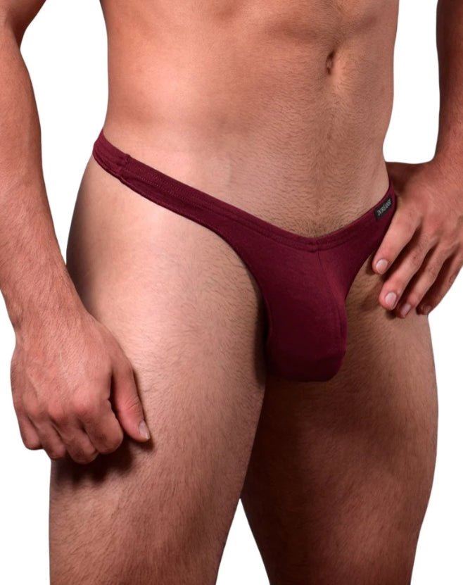 DOREANSE Mens String Underwear Euro Mens Thong Claret-Red 1392 15A - SexyMenUnderwear.com