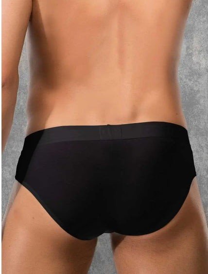 DOREANSE Soft Modal Cotton Brief Black 1323 4 - SexyMenUnderwear.com