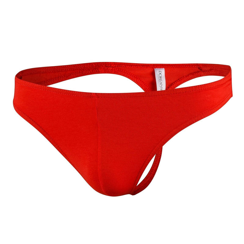 Doreanse Thongs Hang Loose Low-Rise Lean Cut Cotton Thong Red 1280 - SexyMenUnderwear.com