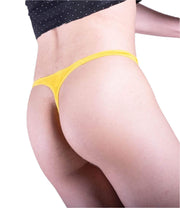 Doreanse Thongs Hang Loose Low-Rise Lean Cut Cotton Thong Yellow 1280 - SexyMenUnderwear.com