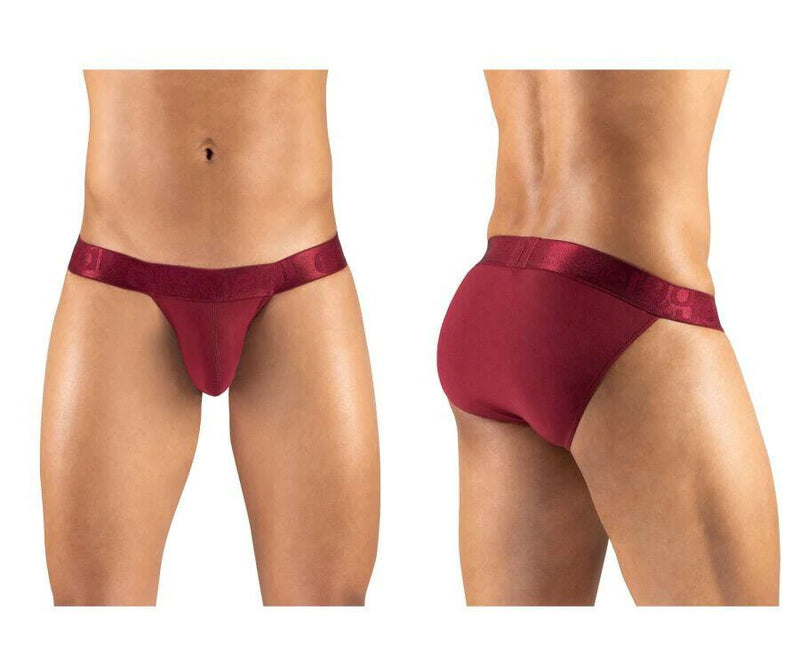 ErgoWear Bikini Brief MAX XV Quick Dry Low-Rise Briefs Burgundy 1170 31 - SexyMenUnderwear.com
