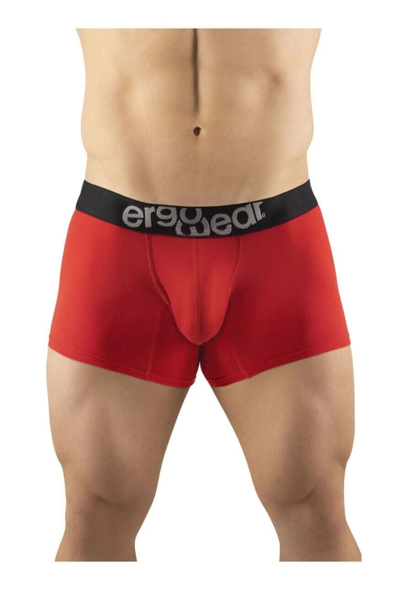 ErgoWear Body-Defining Boxer Trunks HIP Sporty Long Boxer Red 1190 - SexyMenUnderwear.com