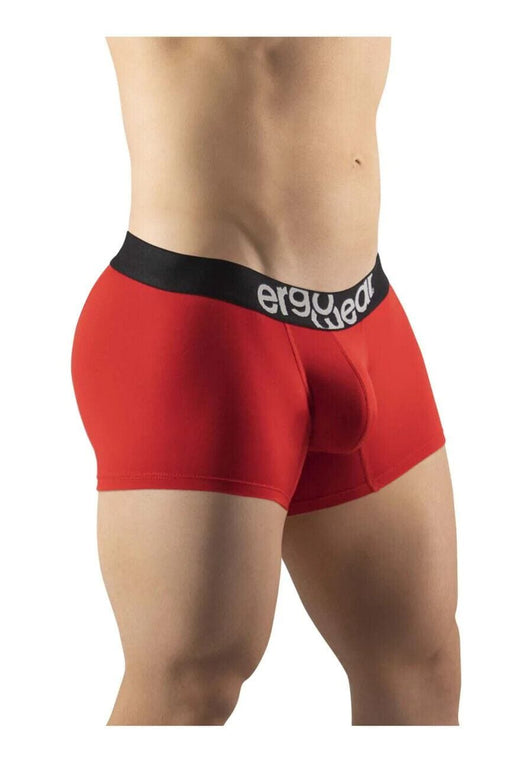 ErgoWear Body-Defining Boxer Trunks HIP Sporty Long Boxer Red 1190 - SexyMenUnderwear.com