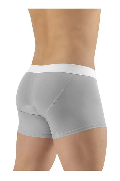 ErgoWear Boxer HIP Trunks Low-Rise Stretchy Boxer Seamed Pouch Mid Gray 1367 - SexyMenUnderwear.com