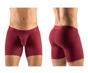 ErgoWear Boxer Trunks MAX XV Midcut Stretchy Boxer Microfiber Burgundy 1172 44 - SexyMenUnderwear.com