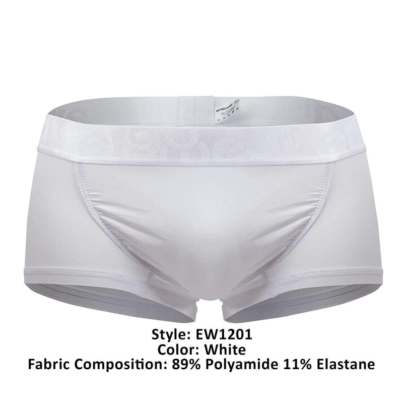 ErgoWear FEEL XV Trunks Body-Defining Full-Coverage Boxer Optic White 1201 53 - SexyMenUnderwear.com